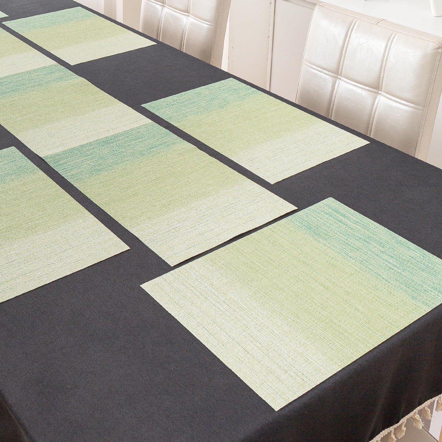 GradientHue PVC Mats for Dining Table - Meadow Mist