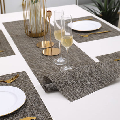 PVC Dining Table Mats, Ash Grey
