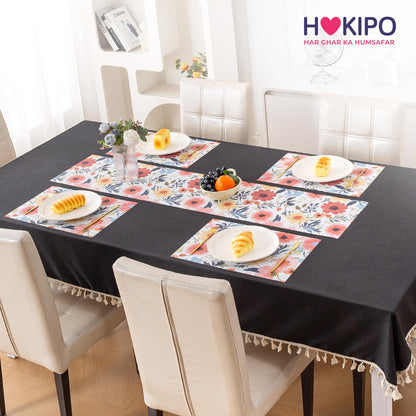 Artistic Flora PVC Washable Mats for Dining Table - Chrysanthemum
