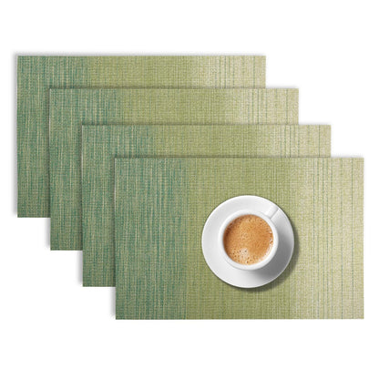 GradientHue PVC Mats for Dining Table - Meadow Mist