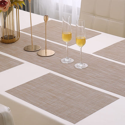 PVC Dining Table Mats, Beige