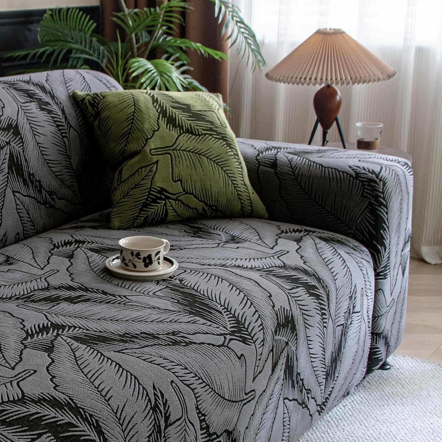 Buy shadow grey colour dual tone series knitting jacquard covers for sofas and pillows