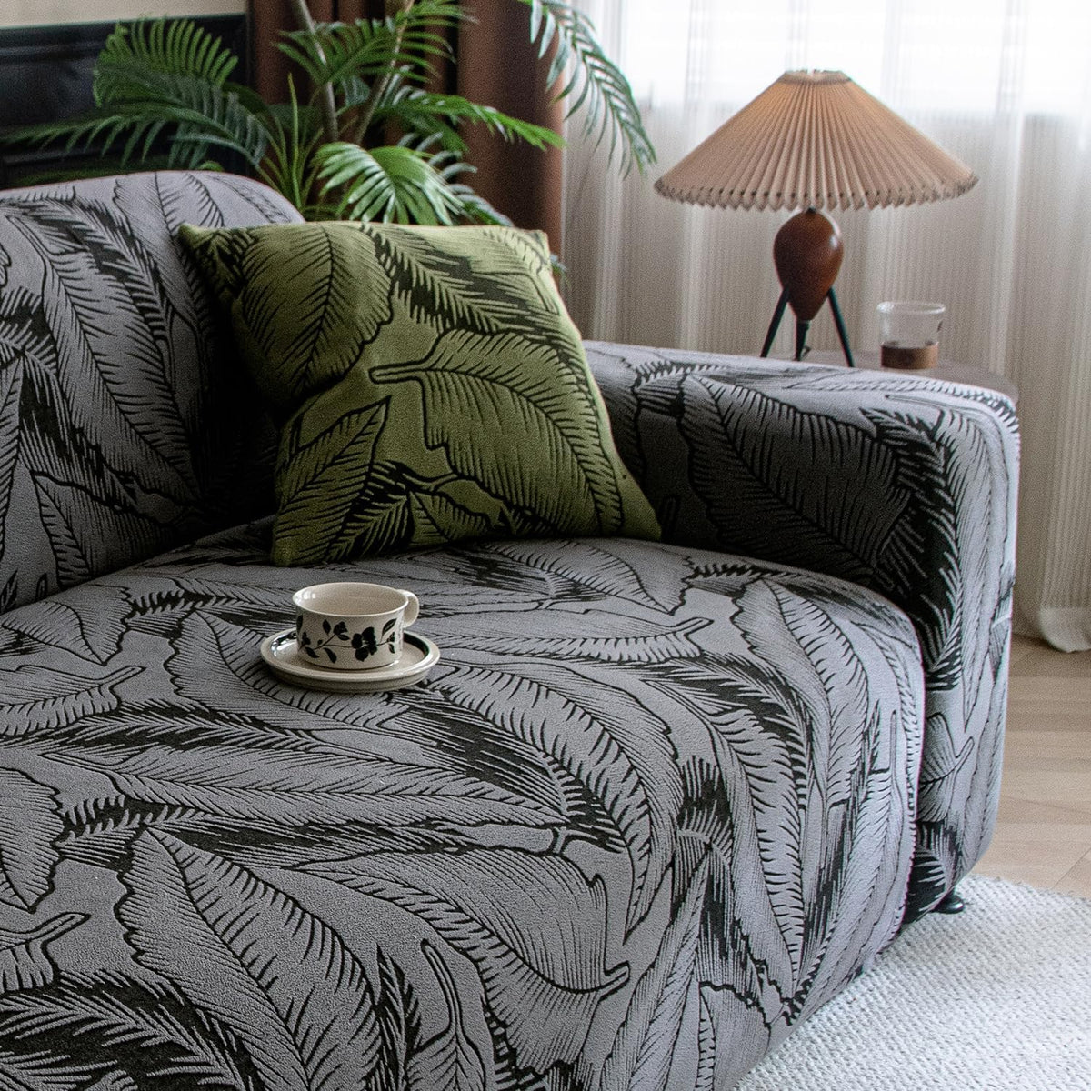 Buy shadow grey colour dual tone series knitting jacquard covers for sofas and pillows