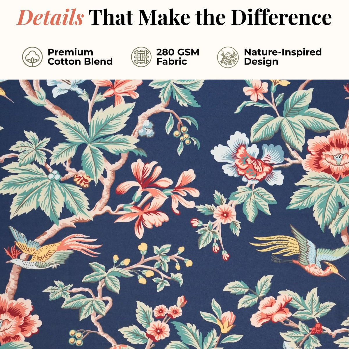 HOKIPO Festive Table Cloth for 6 Seater Table, Blue - image 3