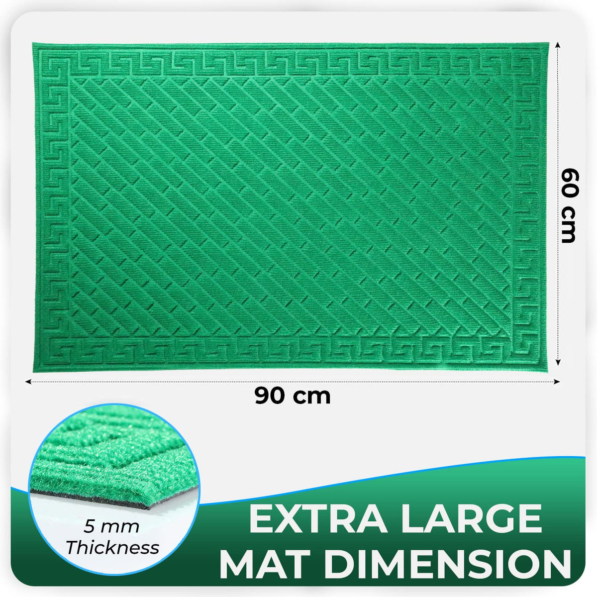 Polypropylene Outdoor mat for Entrance, Welcome mat floor mat, Green