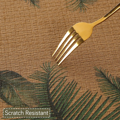 Botanical Tropic PVC Mats for Dining Table - Palm Leaves