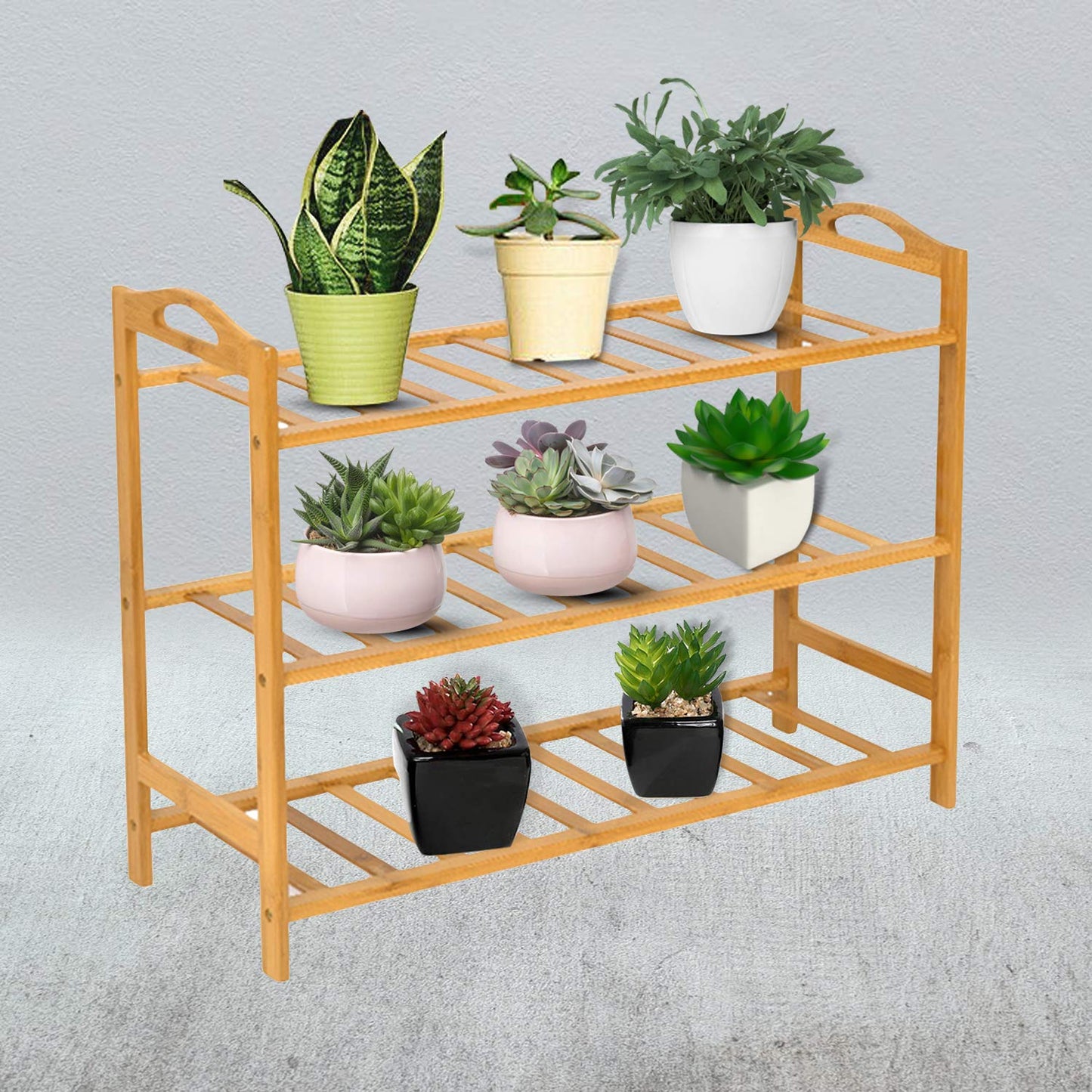 Bamboo 3/4/5 Tier Shoe Racks Slipper Stand Chappal Storage Organizer Utility Racks