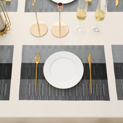 PVC Dining Table Mats, Grey