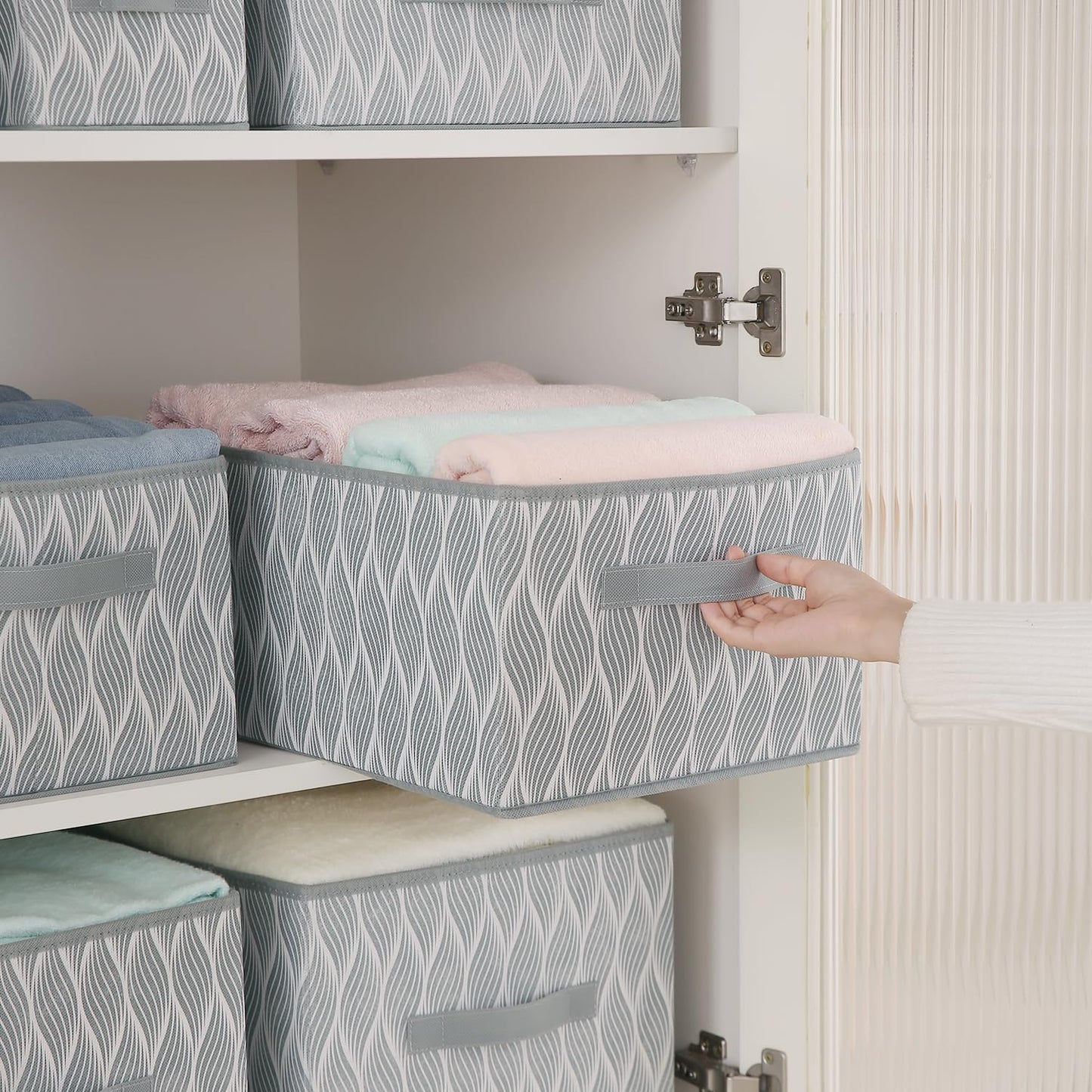 Foldable Clothes Storage Box | Durable Non-Woven Organizer with Handle