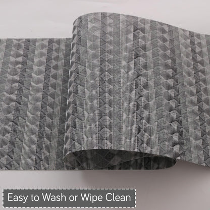 RhombusEcho Washable PVC Mats for Dining Table - Glacier Grey