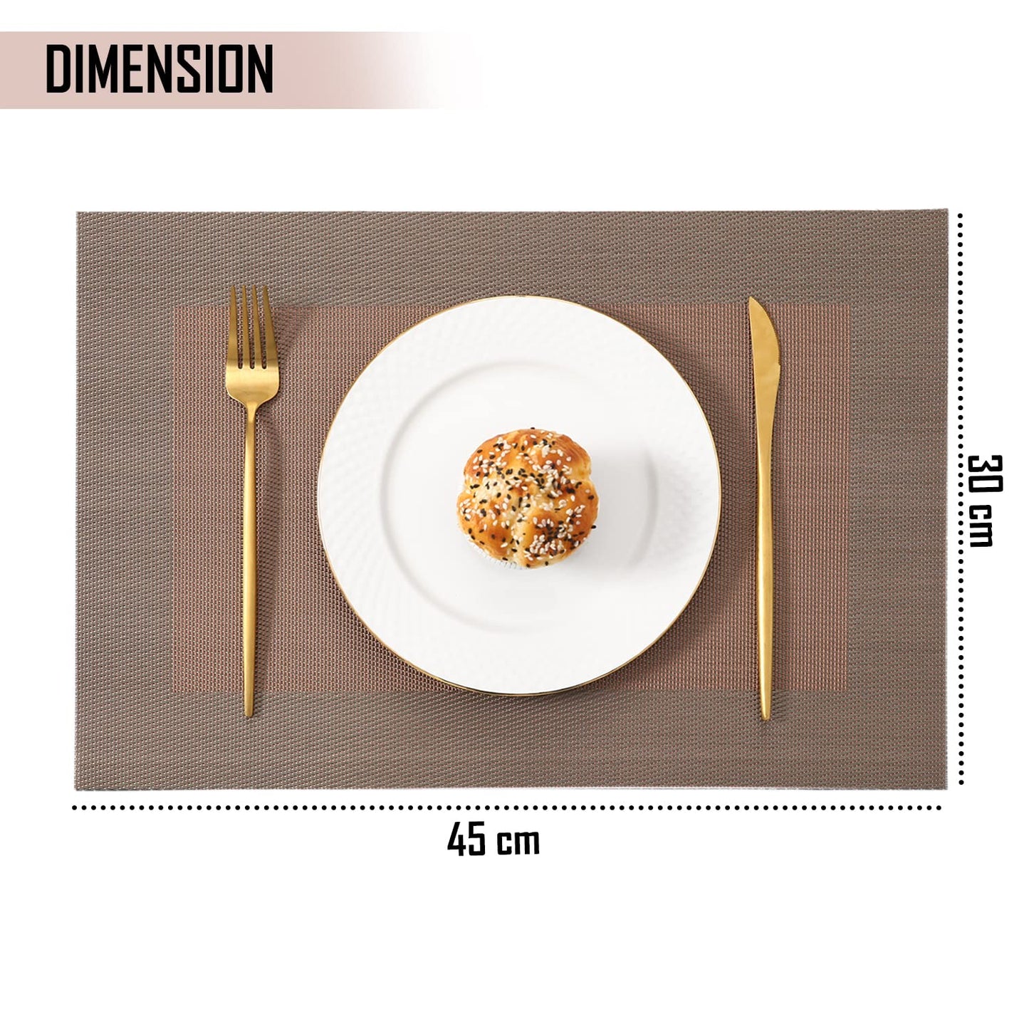 PVC Dining Table Mats, Metallic