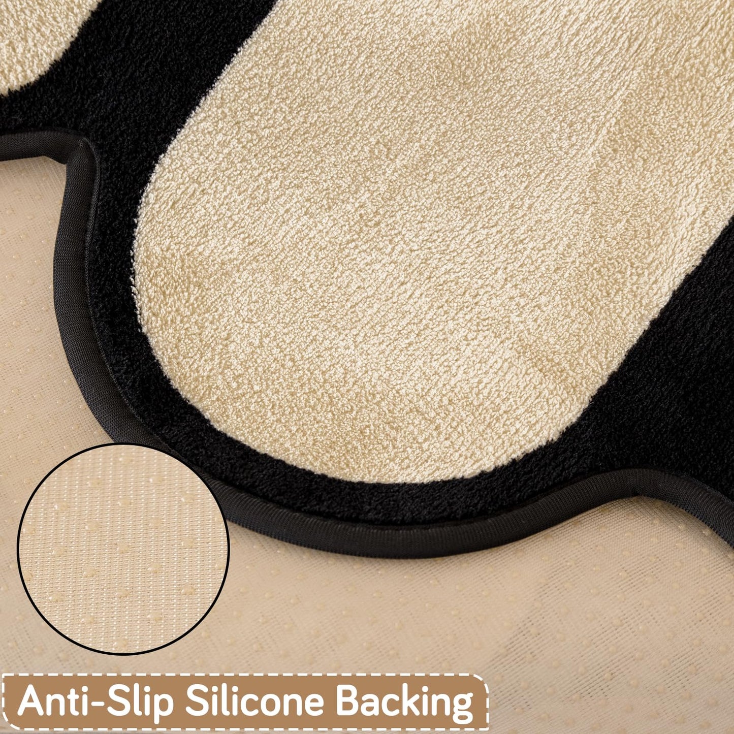 Moderna Curves Anti-Slip Sofa Cover Mat, Oyster Beige