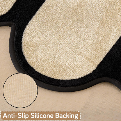 Moderna Curves Anti-Slip Sofa Cover Mat, Oyster Beige