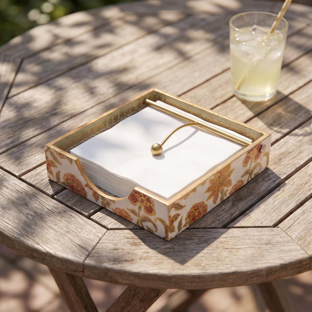 HOKIPO Napkin Holder for Dining Table, Engineered Wood, Royal Gulistaan - image 7
