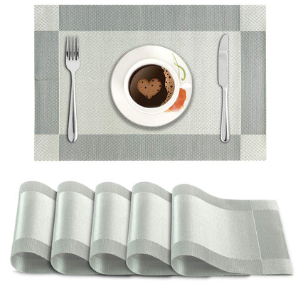 PVC Dining Table Mats, Grey