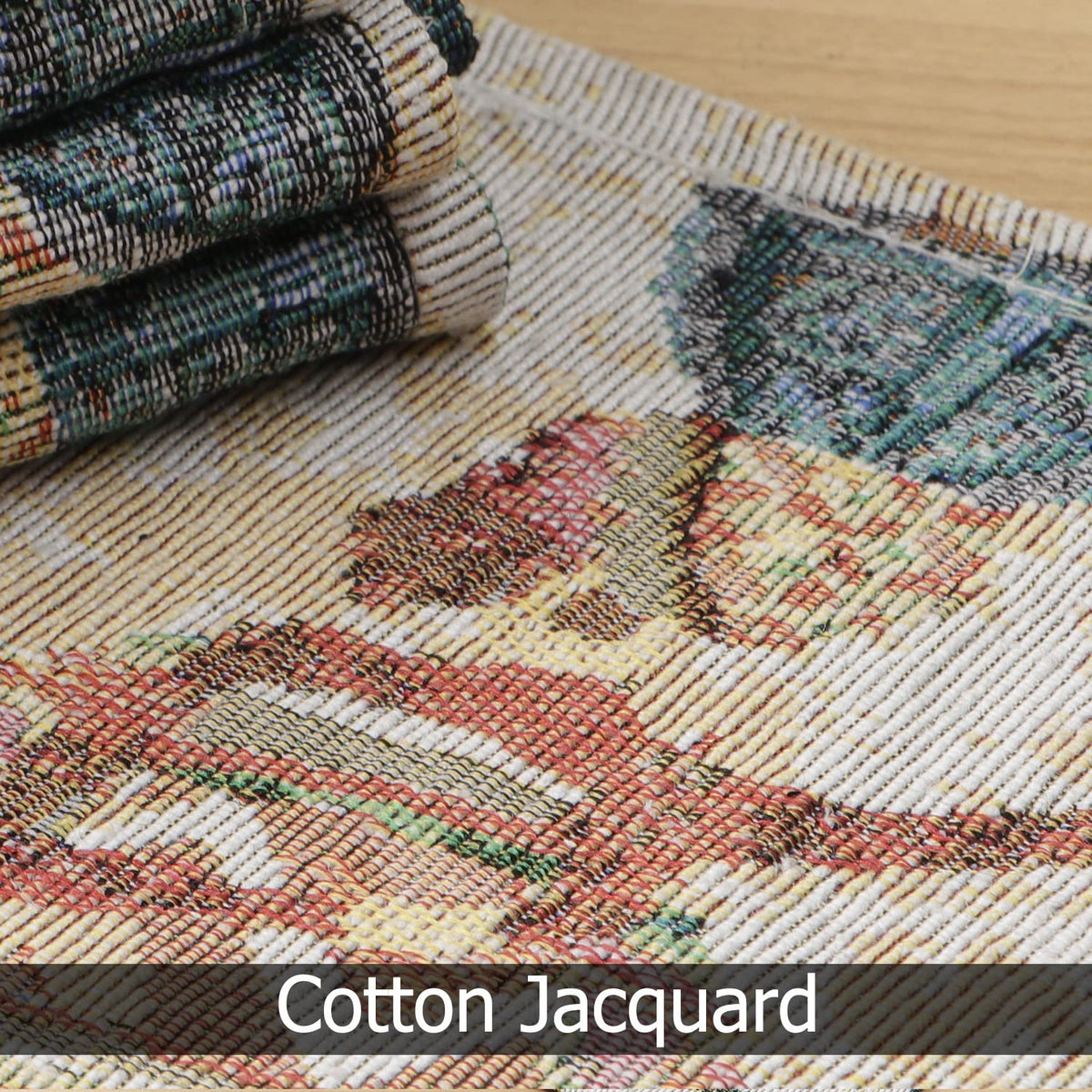 Cotton Jacquard Dining Table Mats, Multicolor Tribal Women