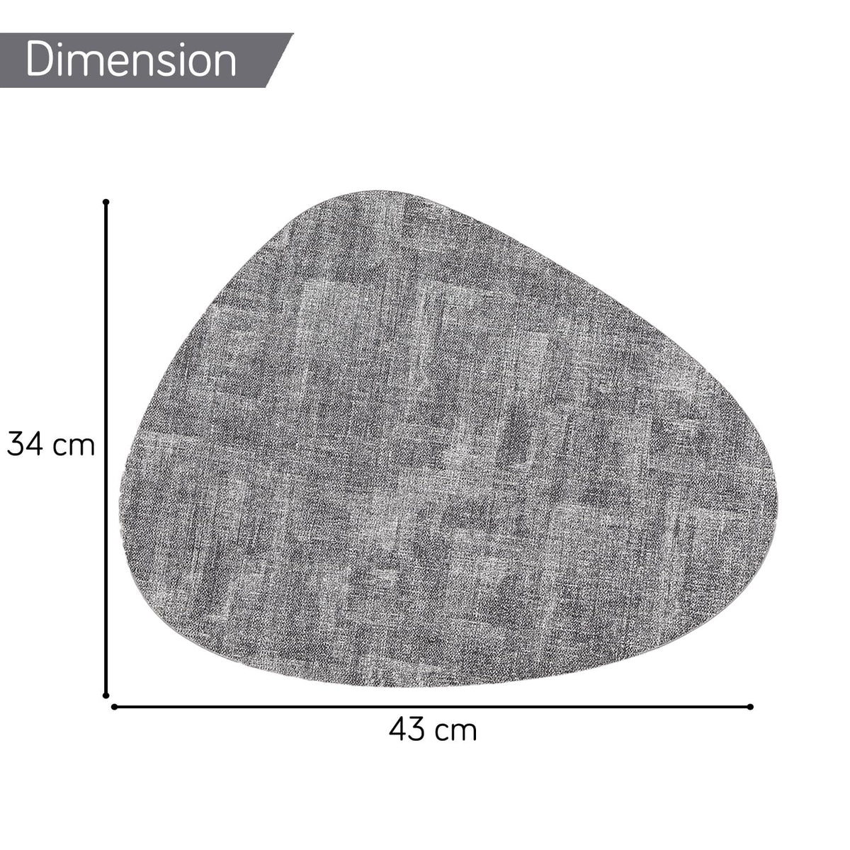 Premium Faux Leather Dining Table Mats, Grey