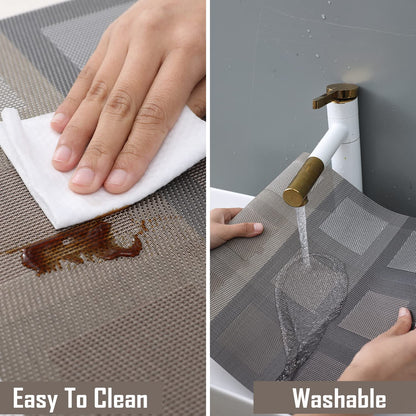 PVC Dining Table Mats, Gradient Brown