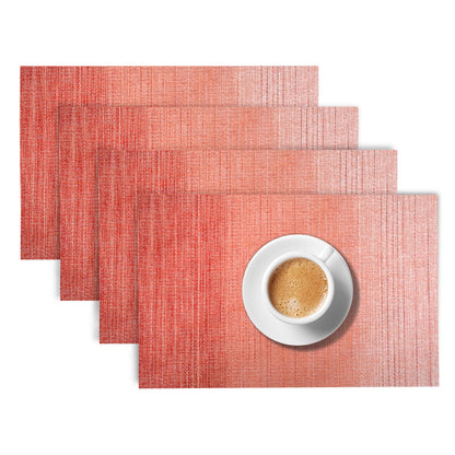 GradientHue PVC Mats for Dining Table - Sunset Glow