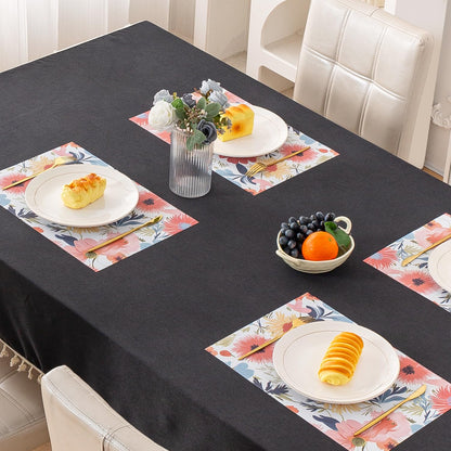 Artistic Flora PVC Washable Mats for Dining Table - Chrysanthemum