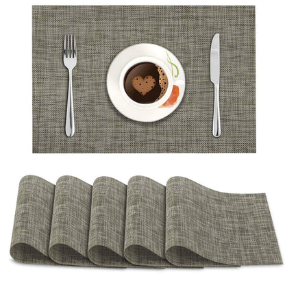 PVC Dining Table Mats, Ash Grey