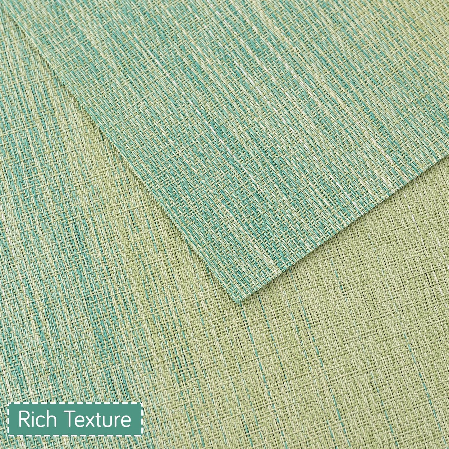GradientHue PVC Mats for Dining Table - Meadow Mist