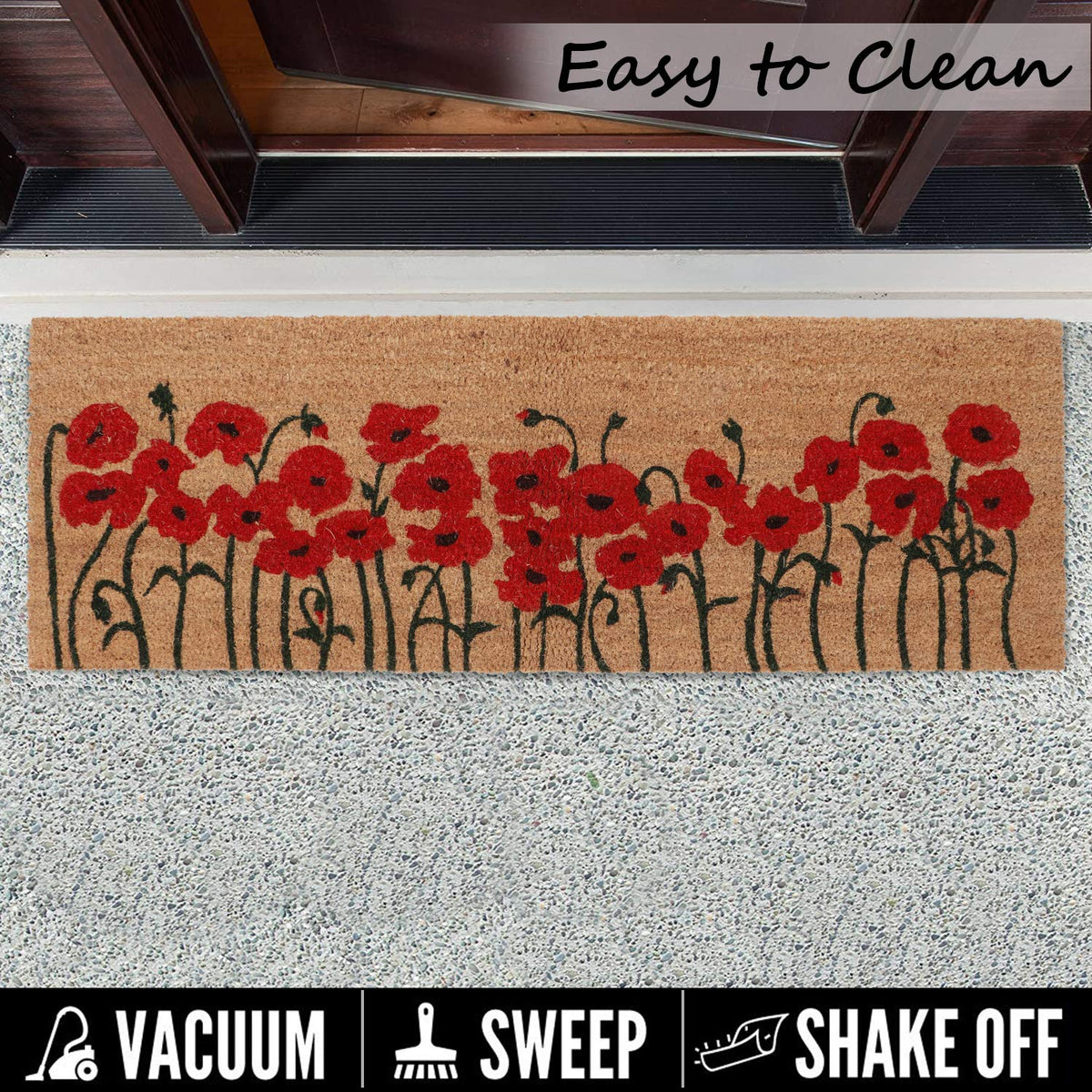 Coir Entrance Door Mat with Anti-Slip PVC Backing