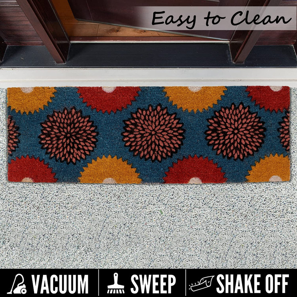 Coir Entrance Door Mat with Anti-Slip PVC Backing