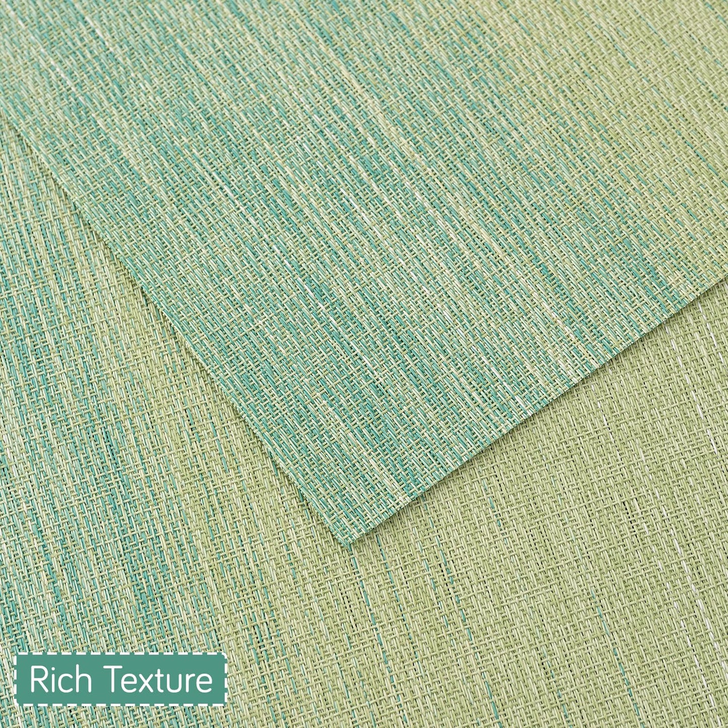 GradientHue PVC Mats for Dining Table - Meadow Mist