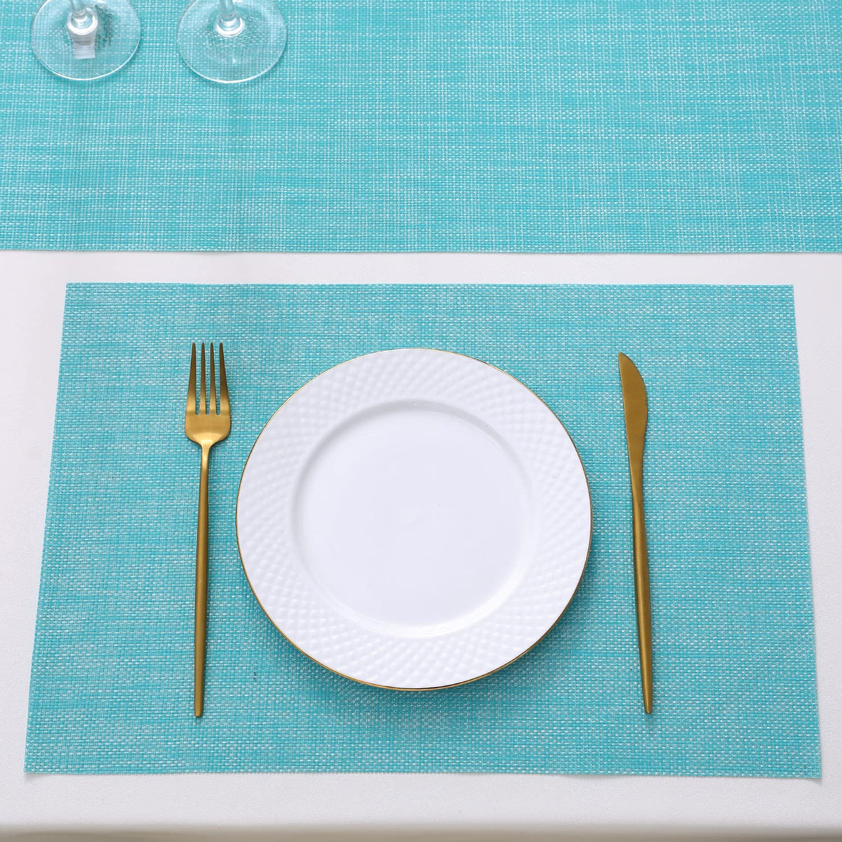 PVC Dining Table Mats,Turquoise
