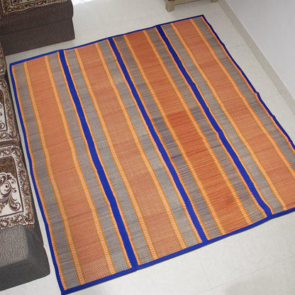 Natural Handmade Madurkathi Large Chatai Mats for Home, Blue