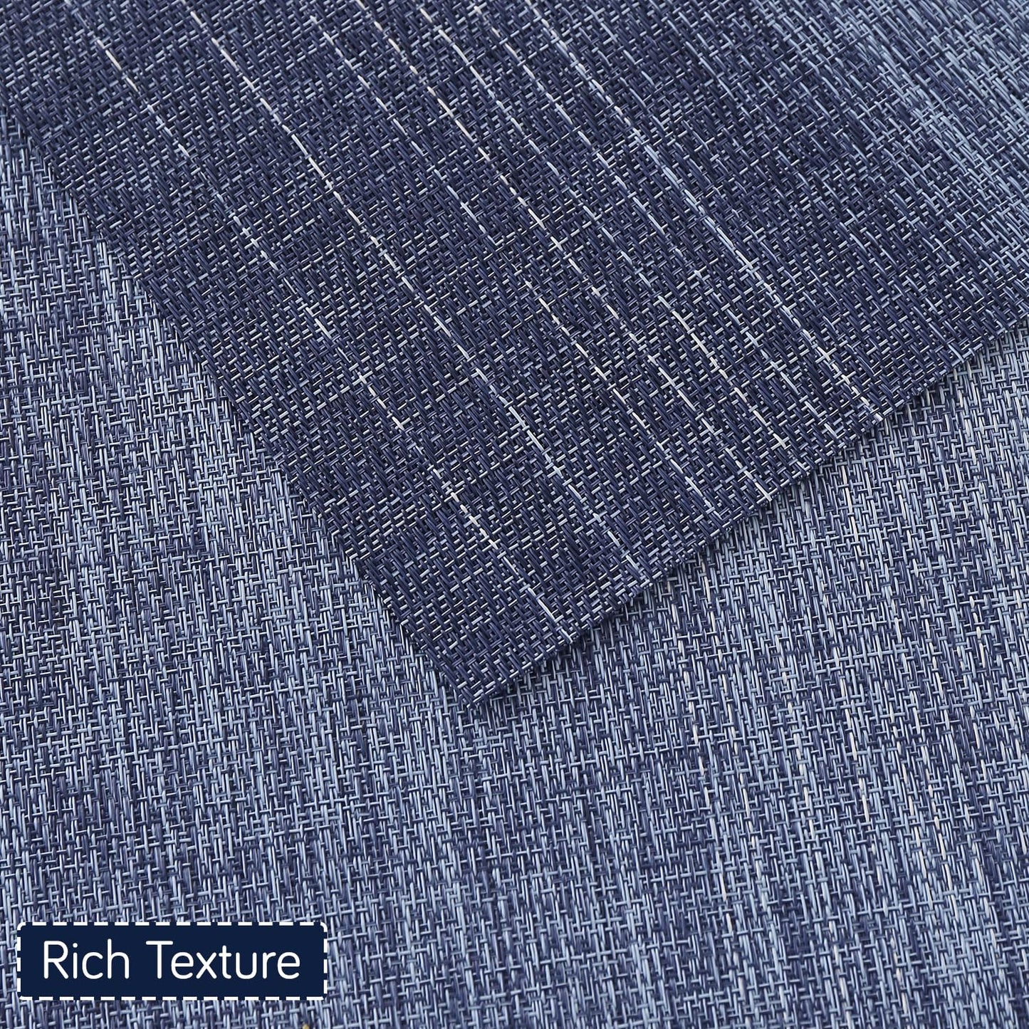 GradientHue PVC Mats for Dining Table - Ocean Hue