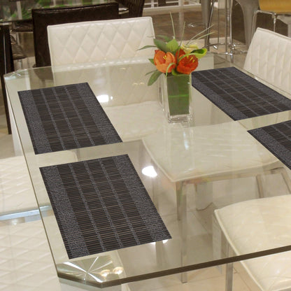 Heat Resistant Bamboo Placemats Set of 6 Dining Table Mats, 45x30 cm