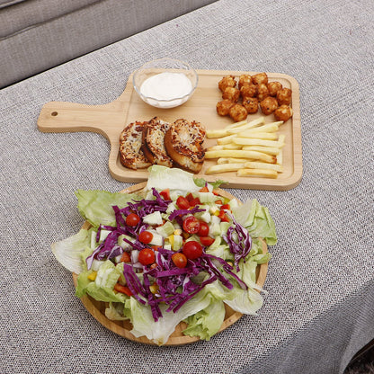 Wooden Platter Rectangular Serving Tray With Handle |Appetizer Plate | Snacks Serving Platter, 40X28 cm