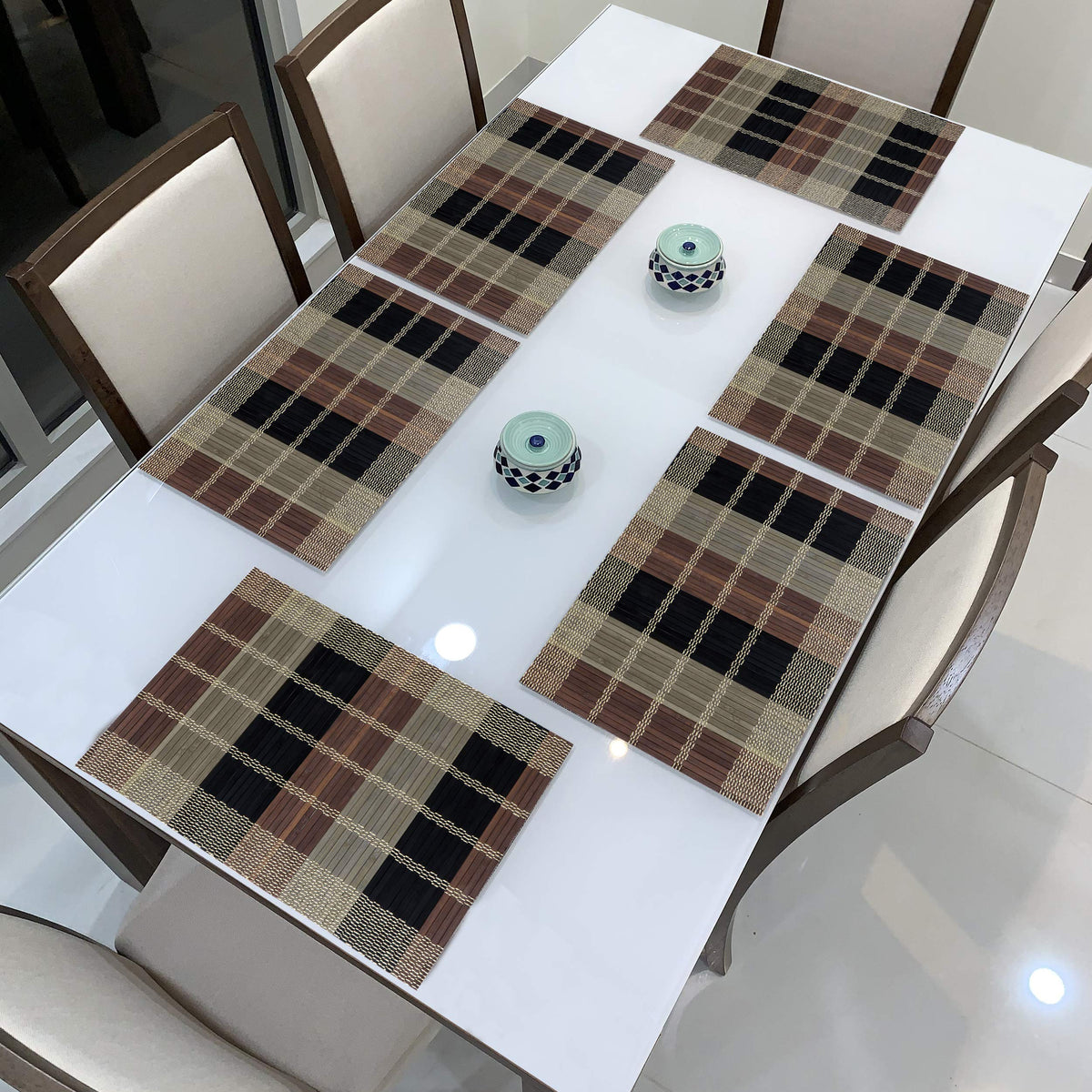 Buy heat resistant bamboo placemats set of 6 | Hokipo