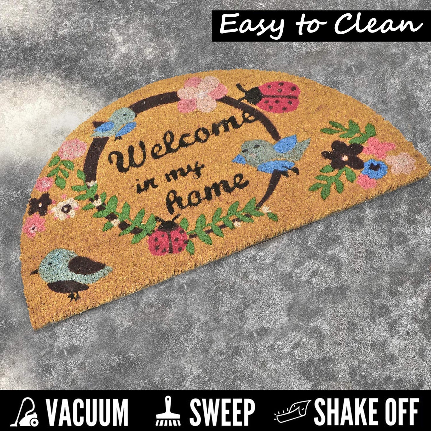 Large 45x75cm Coir Door Mats for Entrance Big Size Welcome Mat