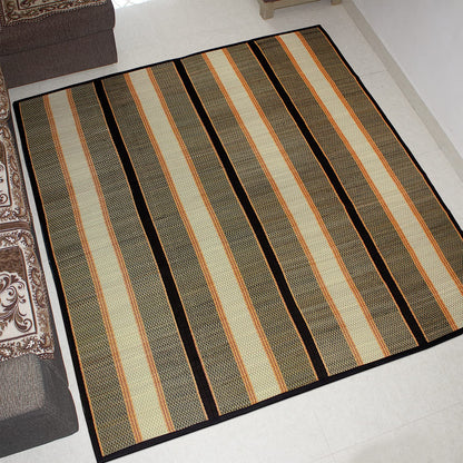Natural Handmade Madurkathi Large Chatai Mats for Home, Black