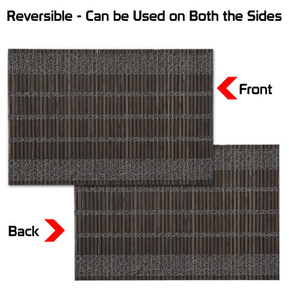 Heat Resistant Bamboo Placemats Set of 6 Dining Table Mats, 45x30 cm