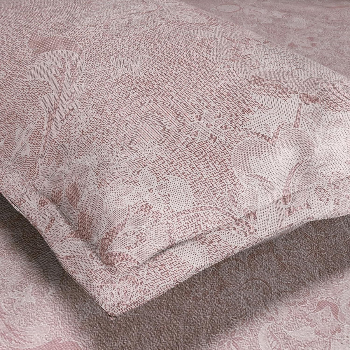 HOKIPO King Size Cotton Bedsheet, 2 Pillow Covers, Floral, Rose & Ivory - image 3