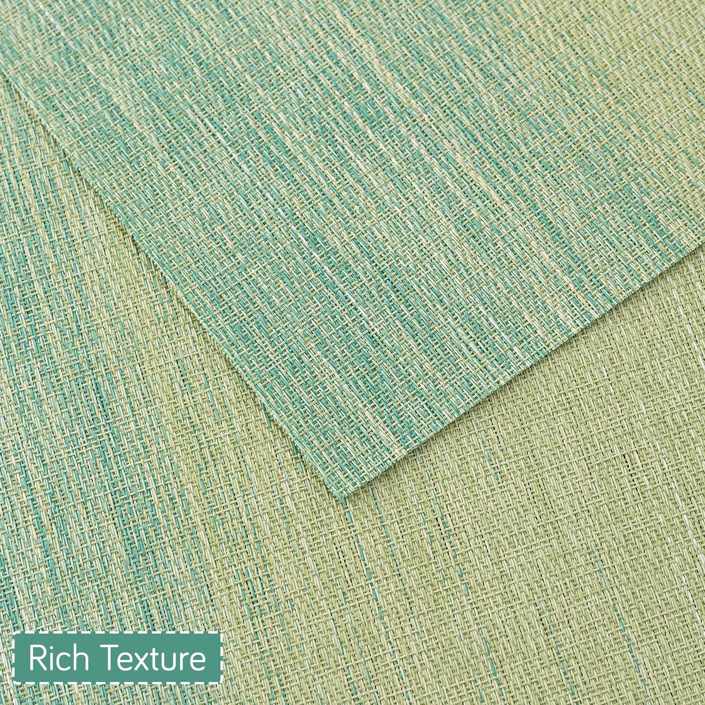GradientHue PVC Mats for Dining Table - Meadow Mist