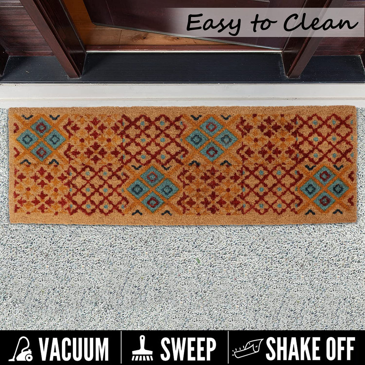 Coir Entrance Door Mat with Anti-Slip PVC Backing