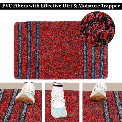 48 X 78 Cm Doormats For Entrance Rectangular Big Size (Red, Polypropylene, Standard)