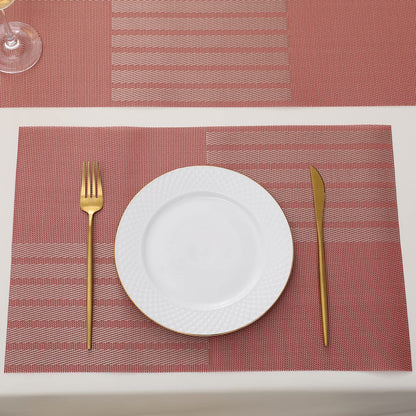 PVC Dining Table Mats, Red