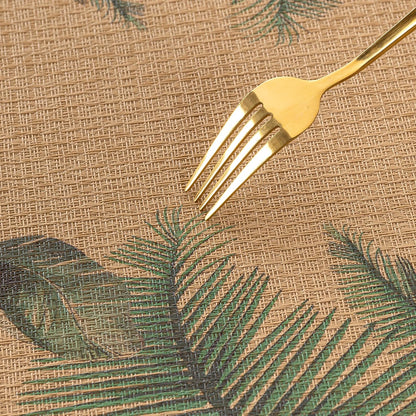 Botanical Tropic PVC Mats for Dining Table - Palm Leaves
