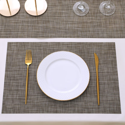 PVC Dining Table Mats, Ash Grey