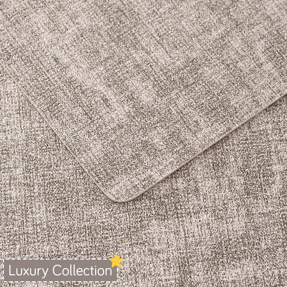 Modern Weaves Royal Luxe Faux Leather Mats for Dining Table - Fog Grey