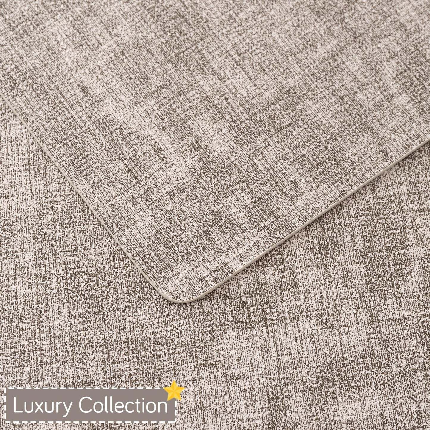 Modern Weaves Royal Luxe Faux Leather Mats for Dining Table - Fog Grey
