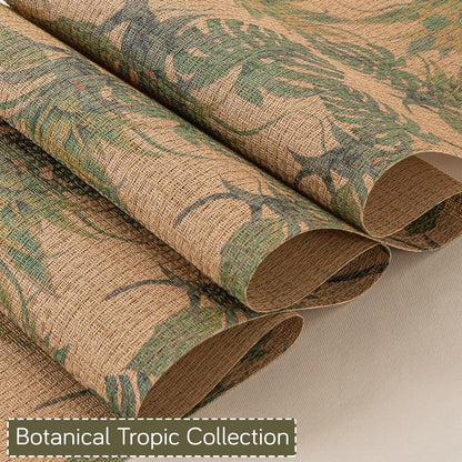 Botanical Tropic PVC Mats for Dining Table - Philodendron Leaves