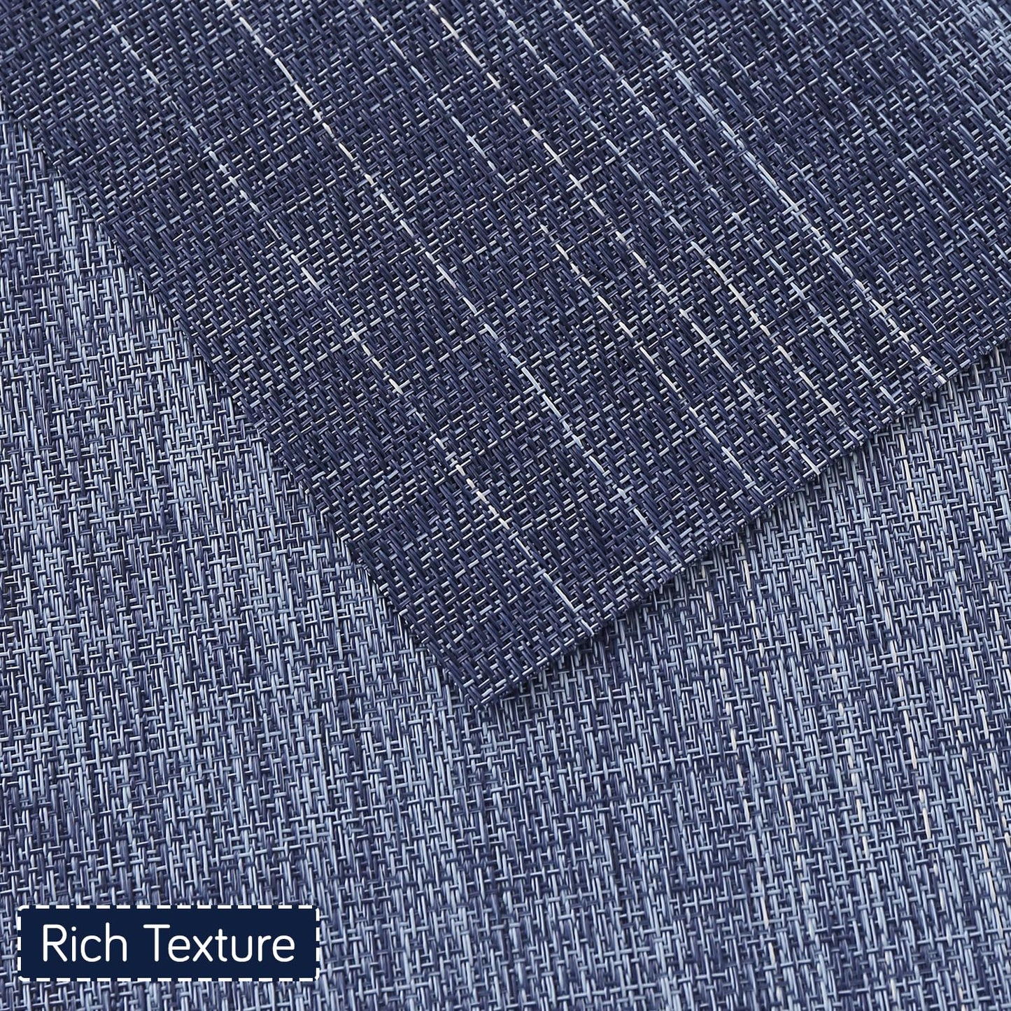 GradientHue PVC Mats for Dining Table - Ocean Hue