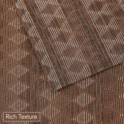RhombusEcho Washable PVC Mats for Dining Table - Taupe Brown